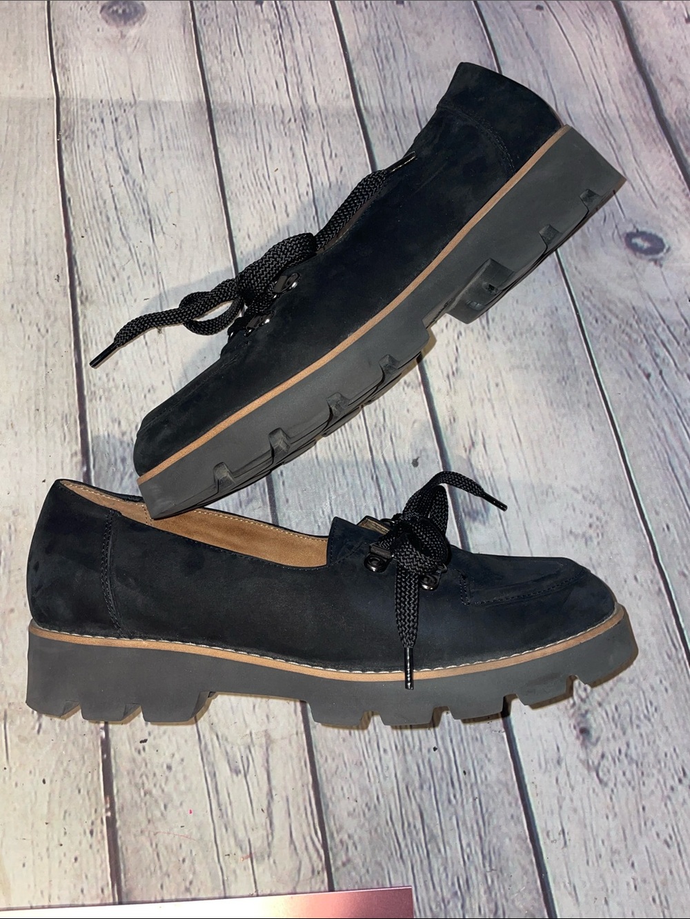 Vionic Black Lace-Up Chunky Loafers • Sz 7 - Picture 10 of 10